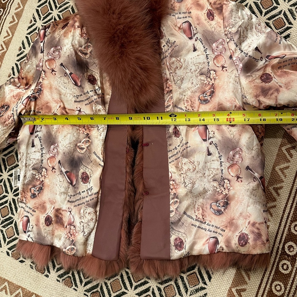 Pink fox fur jacket - Picture 3 of 3